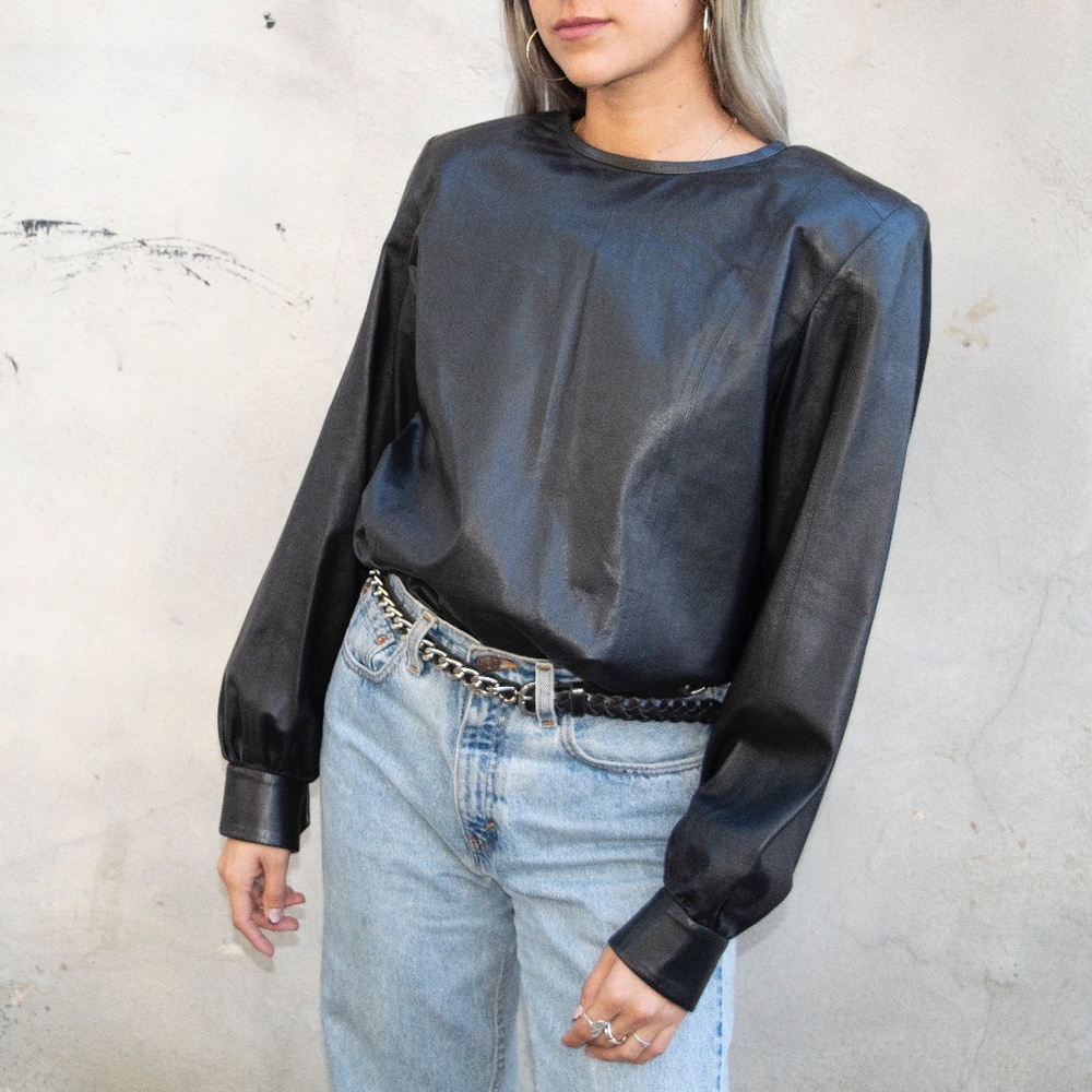 IRO Obstinacy Leather Top